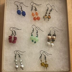 Handmade Women’s Beaded Earring Set — Multi-Color Assortment